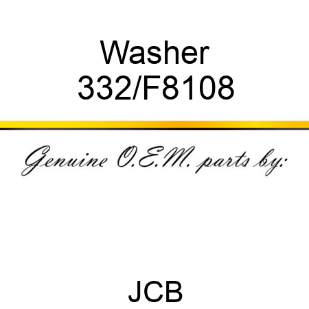 Washer 332/F8108