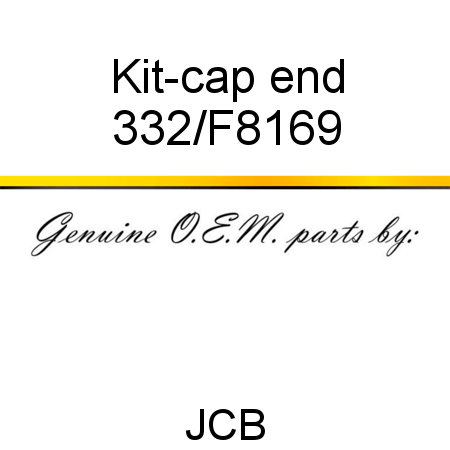 Kit-cap end 332/F8169