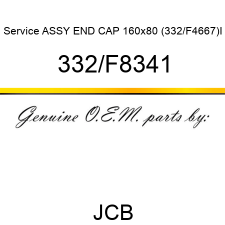 Service ASSY END CAP 160x80 (332/F4667)I 332/F8341