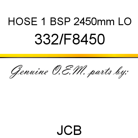 HOSE 1 BSP 2450mm LO 332/F8450