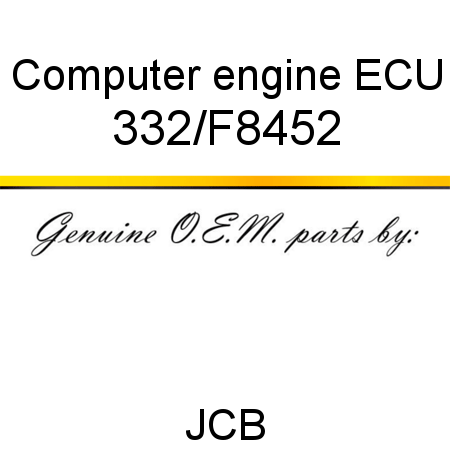 Computer, engine ECU 332/F8452