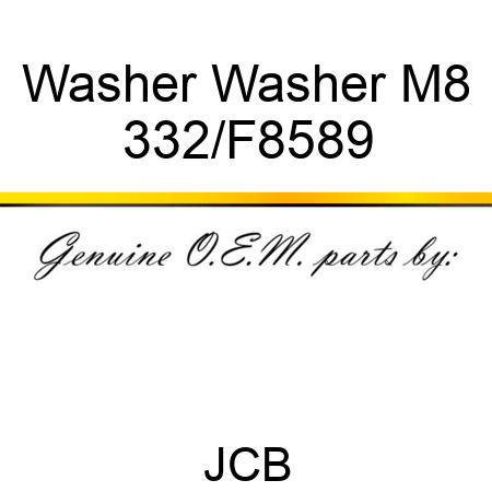 Washer Washer M8 332/F8589