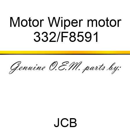 Motor Wiper motor 332/F8591