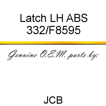 Latch LH ABS 332/F8595