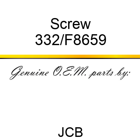 Screw 332/F8659