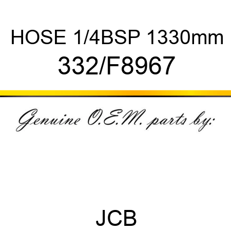 HOSE 1/4BSP 1330mm 332/F8967