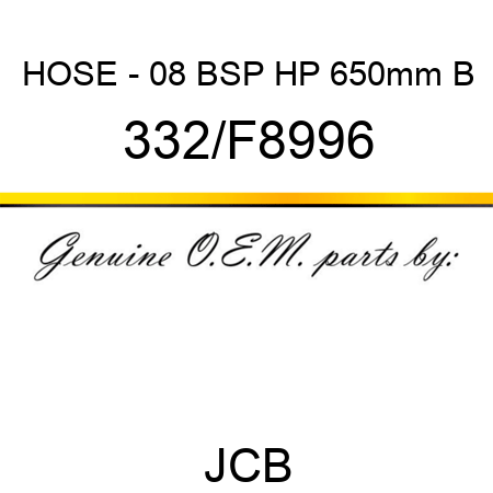 HOSE - 08 BSP HP 650mm B 332/F8996