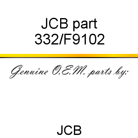 JCB part 332/F9102