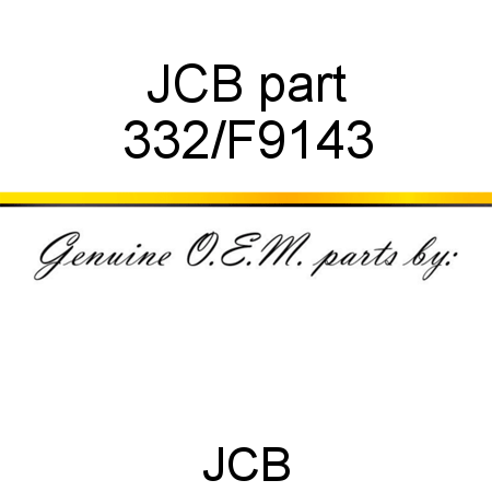 JCB part 332/F9143