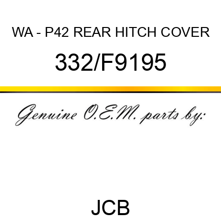 WA - P42 REAR HITCH COVER 332/F9195