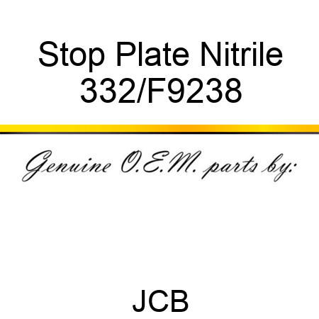 Stop Plate Nitrile 332/F9238