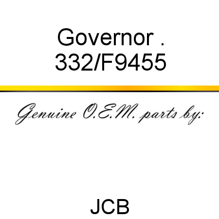 Governor, . 332/F9455