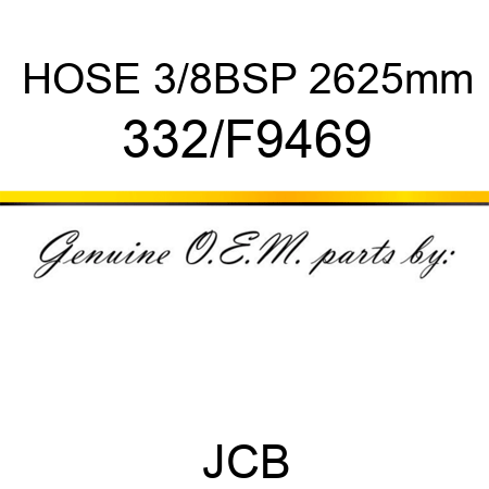 HOSE 3/8BSP 2625mm 332/F9469