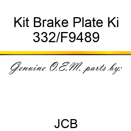 Kit Brake Plate Ki 332/F9489