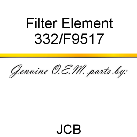 Filter, Element 332/F9517