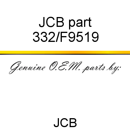 JCB part 332/F9519