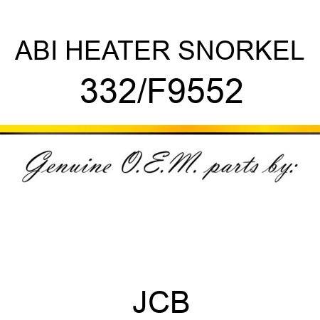 ABI HEATER SNORKEL 332/F9552