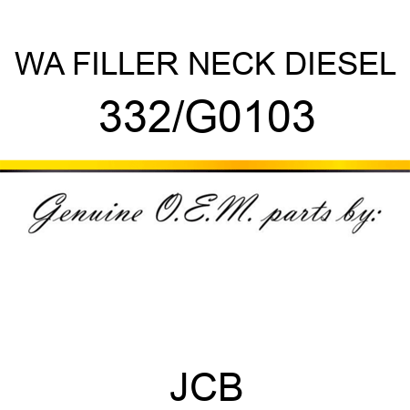 WA FILLER NECK DIESEL 332/G0103