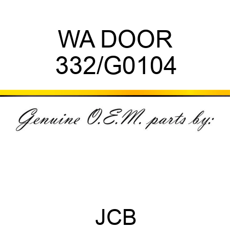 WA DOOR 332/G0104