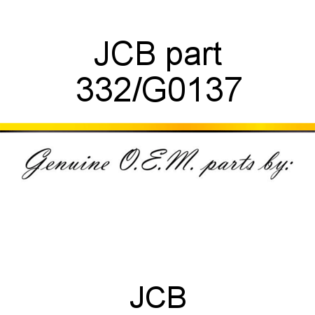 JCB part 332/G0137