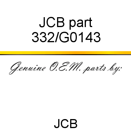 JCB part 332/G0143