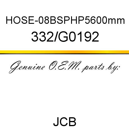 HOSE-08BSPHP5600mm 332/G0192