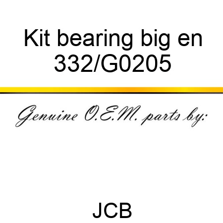 Kit bearing big en 332/G0205