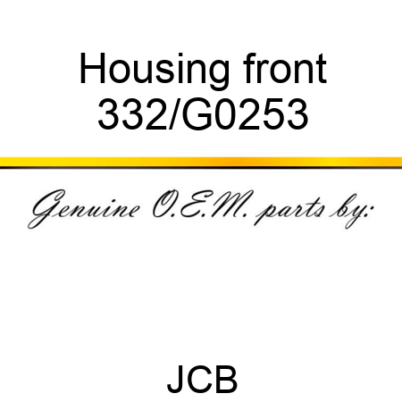 Housing front 332/G0253