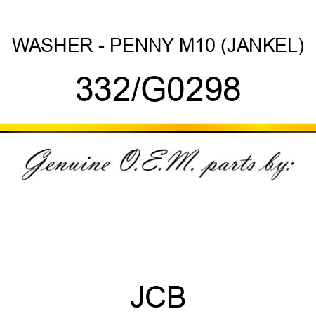 WASHER - PENNY M10 (JANKEL) 332/G0298