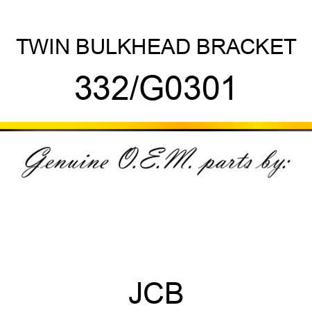 TWIN BULKHEAD BRACKET 332/G0301