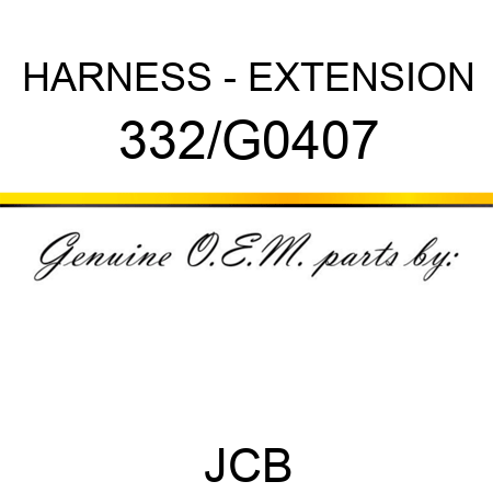 HARNESS - EXTENSION 332/G0407