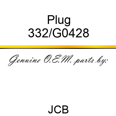 Plug 332/G0428