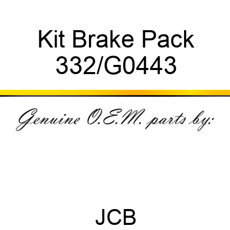 Kit Brake Pack 332/G0443