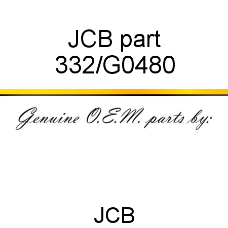 JCB part 332/G0480