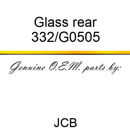 Glass rear 332/G0505