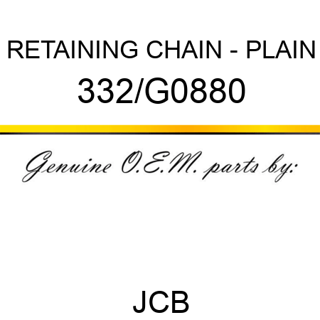 RETAINING CHAIN - PLAIN 332/G0880