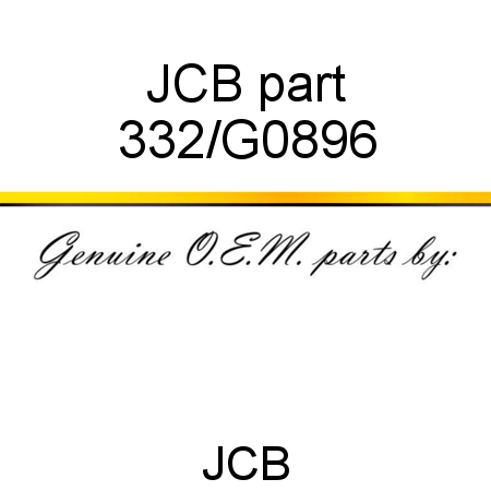 JCB part 332/G0896