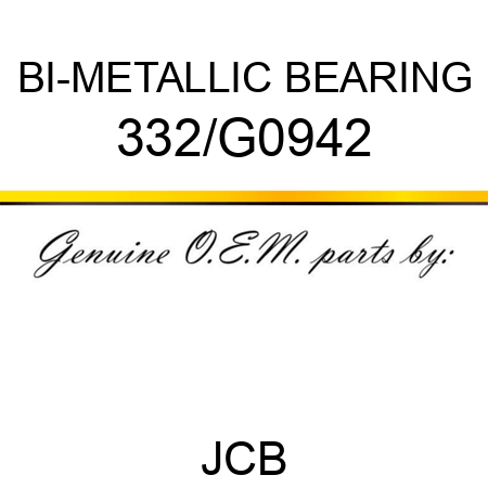 BI-METALLIC BEARING 332/G0942