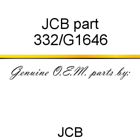 JCB part 332/G1646