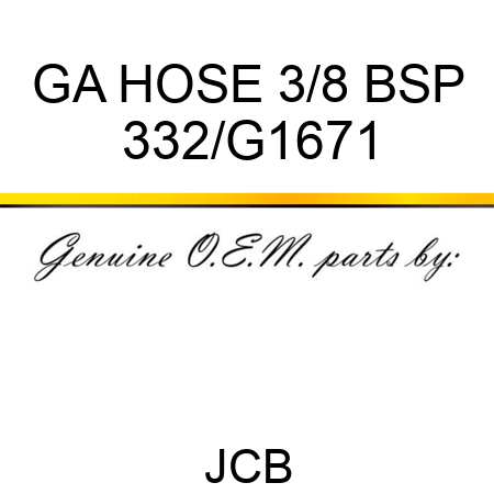 GA HOSE 3/8 BSP 332/G1671