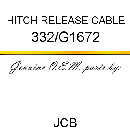 HITCH RELEASE CABLE 332/G1672