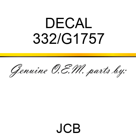 DECAL 332/G1757