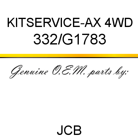 KIT,SERVICE-AX 4WD 332/G1783