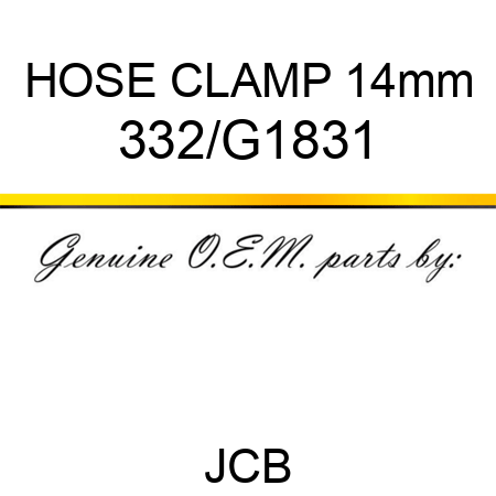 HOSE CLAMP 14mm 332/G1831