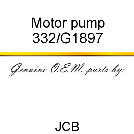 Motor, pump 332/G1897