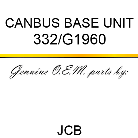 CANBUS BASE UNIT 332/G1960