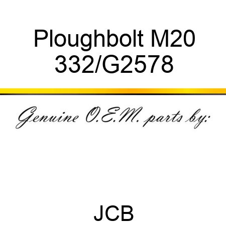 Ploughbolt M20 332/G2578