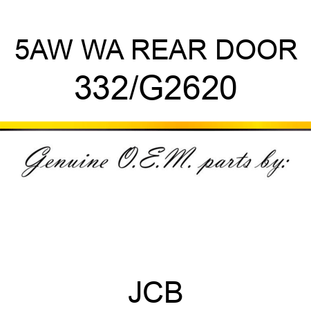 5AW WA REAR DOOR 332/G2620