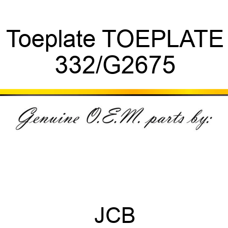 Toeplate TOEPLATE, 332/G2675