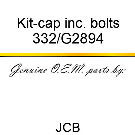 Kit-cap inc. bolts 332/G2894